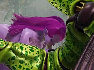 ड्रैगन बॉल की कोकोट को सेल ने 3डी में जोरदार चोदा