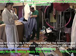 Izvleček sperme 3 na doktorju Tampi, ki ga vzamejo nebinarni medicinski perverzniki v kliniko za spermo, celoten film GuysGoneGyno.com