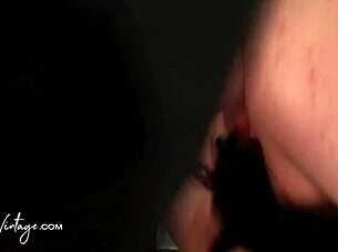 100 빈티지 애널! 금발녀가 뒤로 젖혀져 세게 박힘