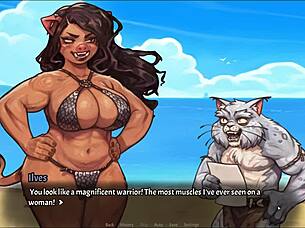 אני משוגע על הנסיכה החזירה שלי בתחרות ביקיני הנטאי על החוף