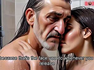 Mia gibt ihrem Stiefpapa den ersten Blowjob