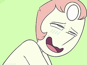 بيرل تأخذ كل سنتيمتر في عمل طيز كبيرة كرتونية جامحة