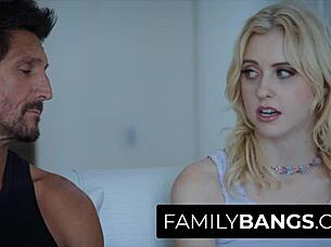 Slatka plava tinejdžerka 18+ kažnjena velikim kurcem svekra - Chloe Cherry Tommy Gunn