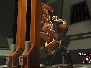 ทาสสาวเซ็กซี่หน้าอกใหญ่ผิวเข้มโดนทหารไซไฟเย็ดในห้องขัง!