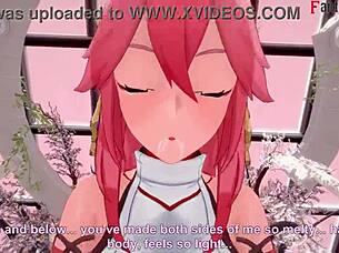 八重神子在原神后宫中激烈做爱