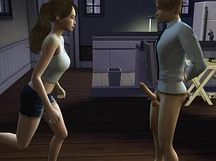 Непослушная одноклассница сосет огромный член учителя в смелом хентай-треше